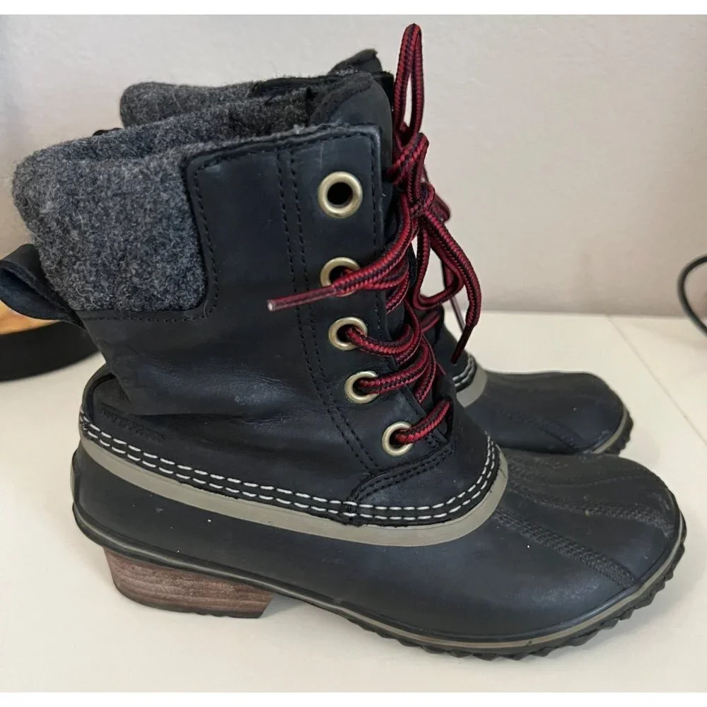 Sorel‎ | Slimpack II Lace Boot Black Women's Sz 6.5 NY2348-010